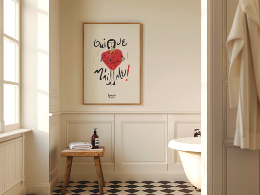 oui je m'aime, yes i love myself affirmation print